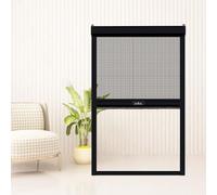Moustiquaire Enroulable Fenetre - sur Mesure Taille, Cadre en Aluminium, Ecran Invisible Amovible, Feuille Coupe-Vent Intégrée, Protection Contre Les Insectes