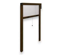 Moustiquaire enroulable verticale pour l'extérieur et l'intérieur, 140 x 250 cm - Marron