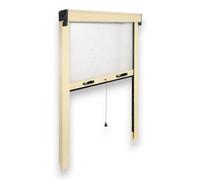 Moustiquaire enroulable verticale pour l'extérieur et l'intérieur, 160 x 160 cm - Ivoire