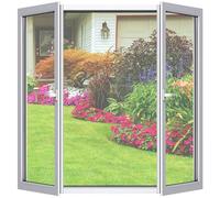 Moustiquaire Fenêtre 210x250 cm (Lot de 2) - DIY, Ajustable & Découpable - Sans Perçage, Maille Fine - Inclut Ruban Adhésif + Découpeur -Blanc