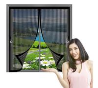 Moustiquaire Fenetre 230 x 98 cm Anti-Moustiques, Anti-Insectes, Maille Ultra-Fine, Installation Facile, Moustiquaire Store Enroulable pour Porte de Balcon, Porte Cave, Noir