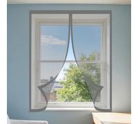 Moustiquaire Fenêtre Aimantée 70 x 95 cm Aimants Puissants Fermeture Fermeture Automatique Rideau Porte Installation Facile Adaptée à Toutes Fenêtres, Gris