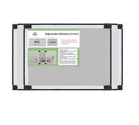 Moustiquaire Fenêtre Coulissante Extensible 40x55 cm, Jusqu'à 102 cm de Largeur Ajustable - Cadre Aluminium Robuste pour Volet Roulant, Installation Facile Sans Perçage, Toile Fibre de Verre Grise