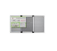Moustiquaire Fenêtre Coulissante Extensible 50x70 cm, Jusqu'à 132 cm de Largeur Ajustable - Cadre Aluminium Robuste pour Volet Roulant, Installation Facile Sans Perçage, Toile Fibre de Verre Grise