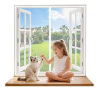 Moustiquaire Fenêtre Magnétique 100x120 cm, Rideau Anti-Moustique Blanc, Fermeture Automatique, Sans Perçage, Pour Fenêtres, Portes de Balcon, Chambre, Idéal pour Familles avec Enfants et Animaux
