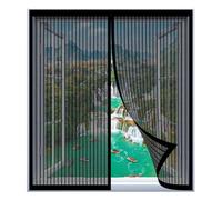 Moustiquaire Fenêtre Magnétique 70 x 83 cm Installation Facile Sans Percer Moustiquaire Extensible en Maille de Fibre de Verre pour Fenêtre Empêche Les Insectes, Noir