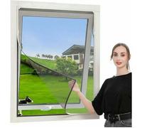 Moustiquaire Fenêtre Magnétique Découpable Anti-Insectes 150 x 175 cm - Rideau Moustiquaire Aimanté avec Cadre Ajustable - Lavable