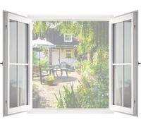 Moustiquaire Fenetre,Rideau Anti Mouche sans Percage 100x100 cm,Moustiquaires,Moustique Baie Vitree Coulissante,Mosquito Net