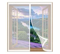 Moustiquaire Fenêtre Sans Perçage 40 x 50 cm Installation Facile Sans Percer Rideaux Toile Insect Ecran pour Fenêtre Empêche Les Insectes, Blanc