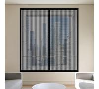 Moustiquaire Fenêtre Sans Perçage 70 x 145 cm Aimants Puissants Fermeture Moustiquaire Fenetre Sans Perçage Amovible, Facile à Installer pour Balcon, Chambre et Salon, Noir