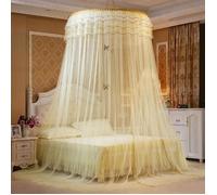 Moustiquaire - HAOPYOU - Grande Ciel de Lit - Anti-Moustiques - Jaune - 2.7m x 1.2m