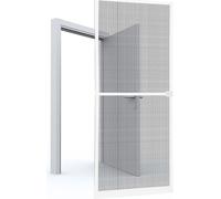 Moustiquaire Hengda Porte moustiquaire 120 x 210 cm Protection contre les moustiques Moustiquaire Porte battante avec cadre en aluminium blanc