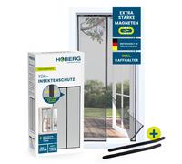 Hoberg Rideau anti-insectes 100 x 210 cm | Moustiquaire de porte avec bandes magnétiques XXL | Moustiquaire pour porte de balcon | Rideau anti-insectes magnétique | Auto-fermant & résistant