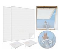 Moustiquaire - INFACTORY - Blanc - Ajustable - Fenêtre de toit - 180 x 150 cm
