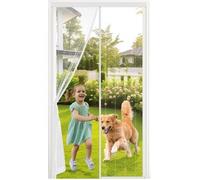 Moustiquaire magnétique - 120 x 220 cm - Fibre de verre - Aimant puissant - Fermeture automatique - Monobloc