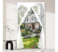 Moustiquaire Magnétique 130 x 160 cm Anti Mouche Anti-Insectes Aimantée Rideau Magnétique Installation Facile sur Mesure pour Balcon, Patio, Chambre, Couloirs, Blanc