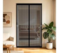 Moustiquaire Magnétique 95 x 219 cm Puissants Aimants, Maintient L'Air Frais à L'Intérieur Moustiquaire Magnétique pour Portes de Balcon Ou de Terrasse pour Cuisine Salon, Noir