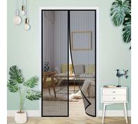 Moustiquaire magnétique anti-insectes pour l'été, installation facile, fermeture automatique, pour divers types de portes de chambre 210cmx100cm 2pc
