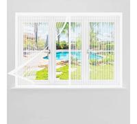 Moustiquaire magnétique automatique - Moustiquaire pour fenêtre - 65 x 100 cm - Blanc