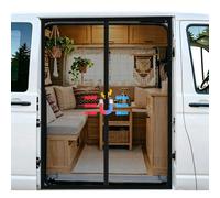 Moustiquaire Magnétique Compatible VW T5 T6 pour Porte Coulissante - Protection Anti-Insectes et Solaire, Filet Fin pour Van Aménagé et Camping