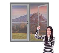 Moustiquaire Magnetique Fenetre 70 x 145 cm Automatiquementfermé, Sans Percer Rideau de Porte Aimanté Anti Moustique Installation Facile pour Chambre, Couloirs, Porte Patio, Gris