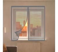 Moustiquaire Magnétique Fenêtre 70 x 75 cm Aimants Puissants Fermeture Filet Anti Insectes Installation Facile pour La Plupart Les Types de Fenêtres Ou Porte de Balcon, Gris