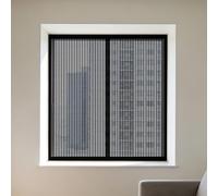 Moustiquaire Magnétique Fenêtre 70 x 75 cm Perçage Maille Ultra Fine Anti Mosquito Auto Adhésif Rideau Amovible, Facile à Installer pour Chambre, Couloirs, Porte Patio, Noir