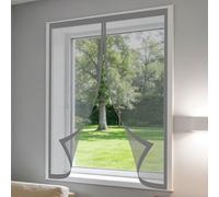 Moustiquaire Magnetique Fenetre 70 x 95 cm Aimants Puissants Fermeture Moustiquaire Porte Sans Percer pour Couloirs Installation Facile Adaptée à Toutes Fenêtres, Gris