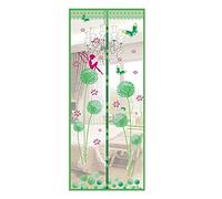 Moustiquaire magnétique mains-libres en tulle pour fenêtre ou porte, plus de moustiques ou insectes (vert pissenlit)