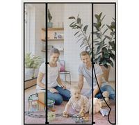 Moustiquaire magnétique porte 150x212cm Moustiquaire double porte Moustiquaire de balcon Rideau anti-moustique pour fenêtre Porte de balcon Porte de cave et porte de terrasse