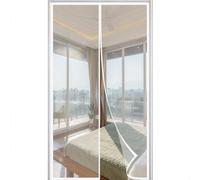 Moustiquaire Magnétique Porte 185x220cm Rideau Porte Anti Insectes Mouche Moustique Aimantée Rideau Aucun Perçage n'est Nécessaire Installation Facile Blanc
