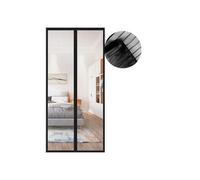 Moustiquaire Magnétique Porte 90 x 215 cm Rideau Anti-Insectes Noir Balcon Terrasse Fermeture Silencieuse sans Perçage Renforcée