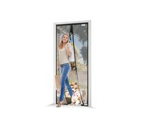 Moustiquaire Magnétique Porte 90x210 cm Noire Rideau Anti-Insectes pour Balcon et Terrasse Installation sans Perçage