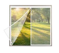 Moustiquaire Magnétique pour Fenêtre Blanc 88x85cm Bande Auto-Adhésive Garde l Air Frais à l Intérieur et sans Perçage Convient pour Porte Fenêtre et Balcon