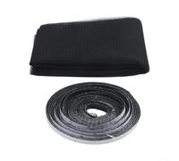 Moustiquaire magnétique pour porte, découpable, polyester, noir, 1,3 x 1,5 | Bande auto-adhésive, montage facile sans perçage, maintient les guêpes à distance, circulation d'air frais, design blanc