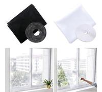 Moustiquaire magnétique pour porte, découpable, polyester, noir (blanc, 1,3 | Bande auto-adhésive, montage facile sans perçage, maintient les guêpes à distance, circulation d'air frais, design blanc