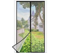 Moustiquaire magnétique pour porte-fenêtre, 120x250 cm, noire, à fixer sans perçage, protection contre les insectes