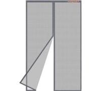 Moustiquaire magnétique pour porte-fenêtre, 130 x 220 cm, gris