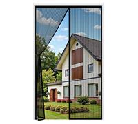 Moustiquaire magnétique pour porte-fenêtre de balcon, 120x240 cm, noire, protection anti-insectes renforcée, sans perçage