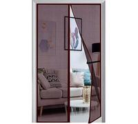 Moustiquaire magnétique pour porte-fenêtre de balcon, 135x240 cm, couleur marron. Rideau anti-moustiques renforcé, installation sans perçage