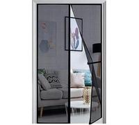 Moustiquaire magnétique pour porte-fenêtre de balcon, 155x250 cm, noire. Rideau anti-moustiques renforcé, sans perçage