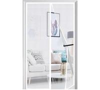 Moustiquaire magnétique pour porte-fenêtre de balcon, 175x240 cm, blanche, à fixer sans perçage, protection contre les insectes