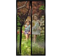Moustiquaire magnétique pour porte, rideau en maille anti-insectes robuste avec aimant puissant, fermeture automatique, 90 x 210 cm