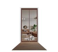 Moustiquaire Magnétique Pour Portes 75 x 225 cm Maille Ultrarésistante Moustiquaire Automatique Installation Facile Pour La Plupart Les Types De Fenêtres Ou Porte, Marron