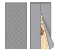 Moustiquaire Magnétique Thermique Robuste - Rideau Isolant Coupe-Vent, Tissu Oxford, Rembourrage en Coton épais, écoénergétique, Garde Au Chaud en Hiver Grey 85x205cm
