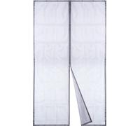 Moustiquaire magnétique Unyqoos® pour porte-fenêtre de balcon, 90 x 210 cm – Polyester, 16 aimants intégrés, pour portes jusqu'à 86 x 208 cm, fermeture velcro et clous à pouce, adaptée aux animaux de