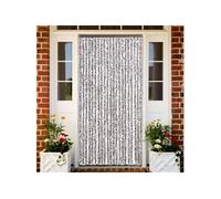 vidaXL Moustiquaire rideau de porte Chenille – Marron et beige 90 x 220 cm – Imperméable