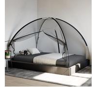 Moustiquaire mongole avec portes 220 maille noir 200x150x140 cm