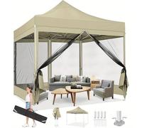 Moustiquaire - Moustiquaire à clapets - Tente pliable - Filet anti-moustiques - Structure en aluminium - 3 x 3 mètres - Légère