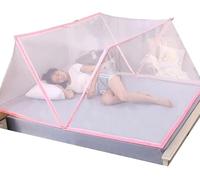 Moustiquaire Pliable Lit 2 Places - Tente Anti-Moustique Pop-Up, Moustiquaire de Lit Portable, Facile à Installer, Maille Ultra Fine, Idéale pour Chambre, Camping, Voyage (Pink,190 x 80 x 80 cm)
